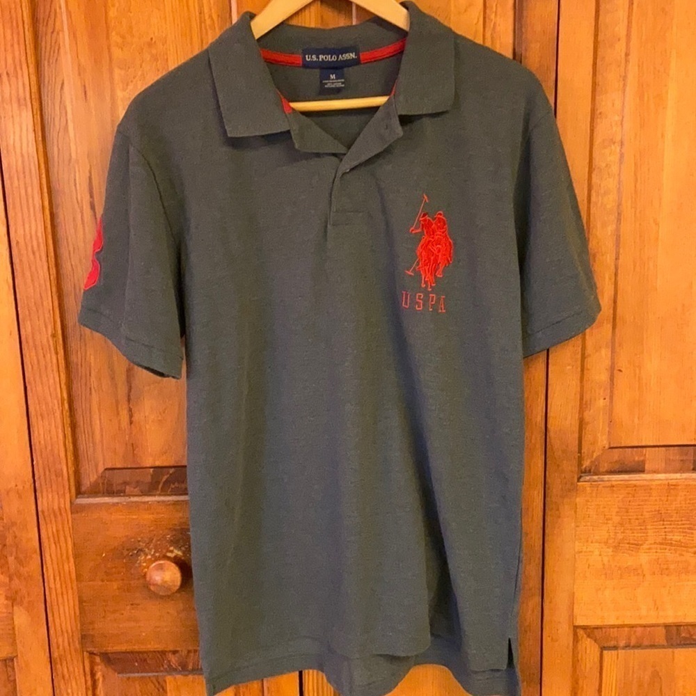 US Polo Assn Polo Shirt Grey Medium